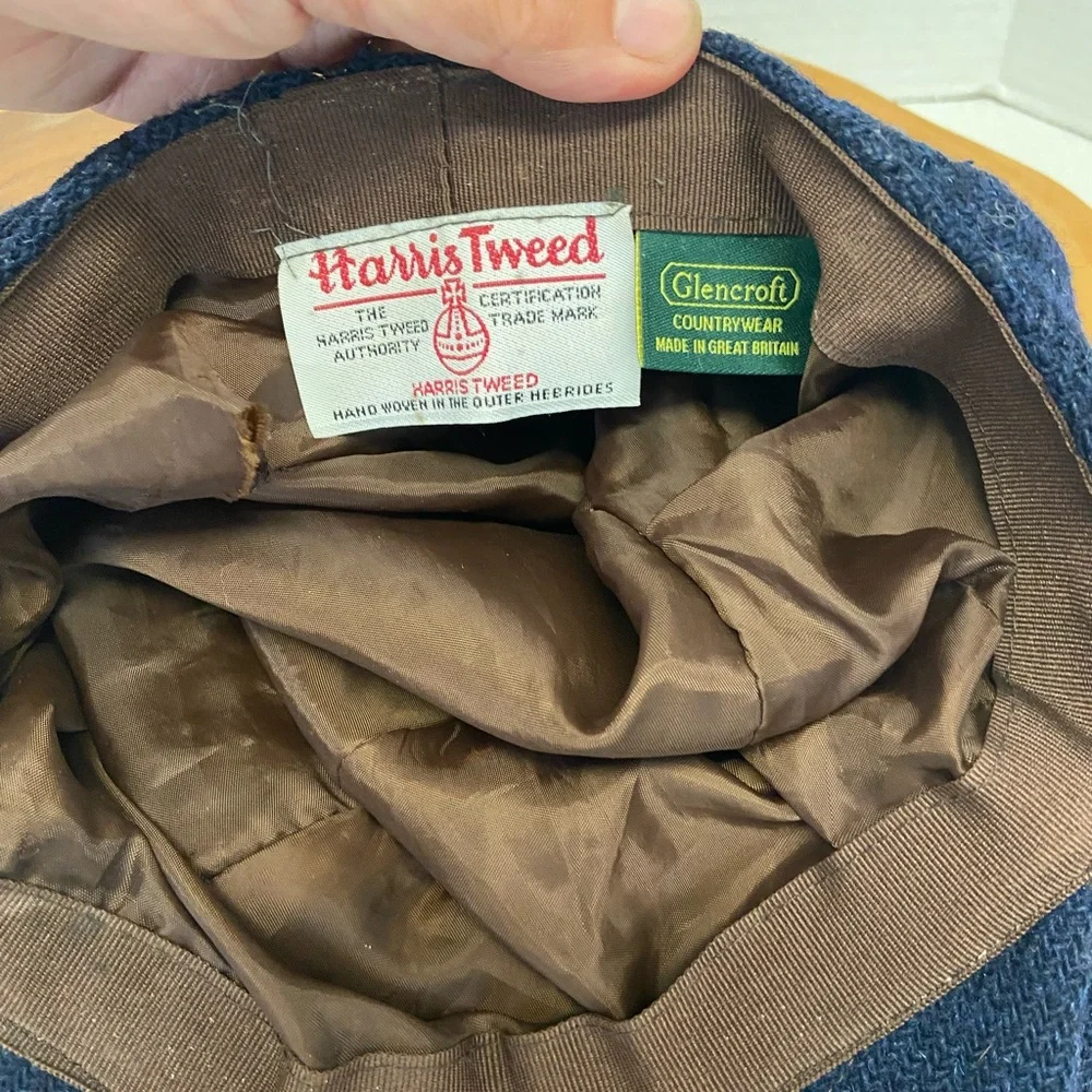 Harris Tweed Vintage Wool Peaky Blinders News Boy Paper Boy Cap